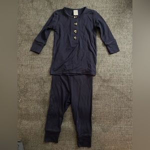LOU LOU company navy two piece set size 3-6 months